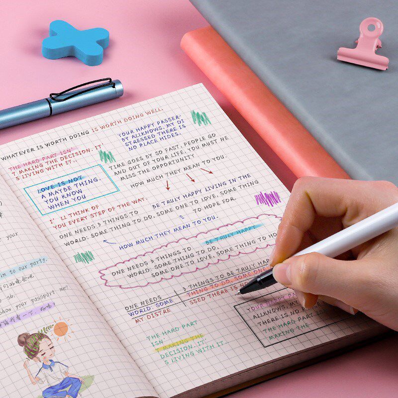 方格本网格本日记本b5格子本网红手少女a5软皮简约手帐本可爱ins账本