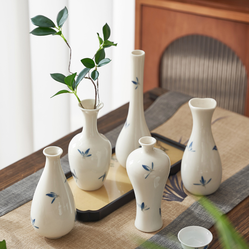 日式白瓷花器插花客厅摆件迷你居家装饰禅意复古陶瓷小花瓶高级感,鲜花速递/花卉仿真/绿植园艺,花瓶,淘宝优惠券,粉丝福利购,淘宝优惠卷