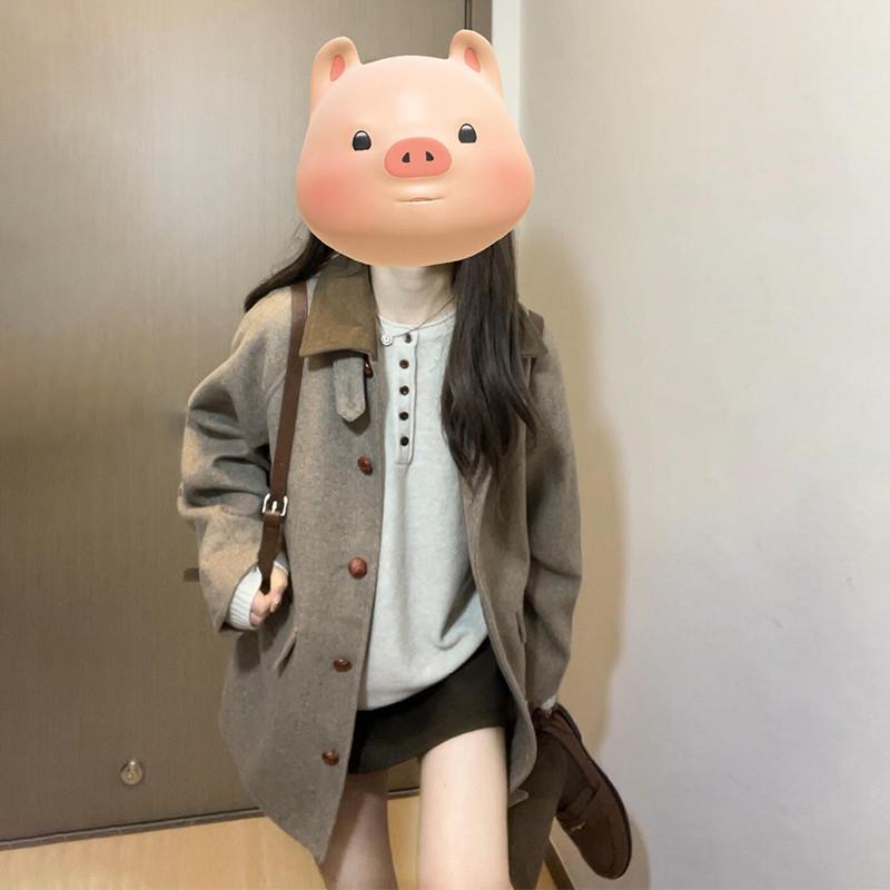 2024新款小个子韩系毛呢短款大衣女秋冬季爆款高级感冬天加厚外套