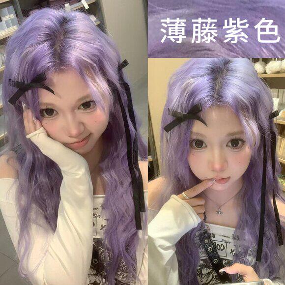 薄藤紫色染发膏女植物正品纯2026流行色染发剂天然无刺激泡泡沫