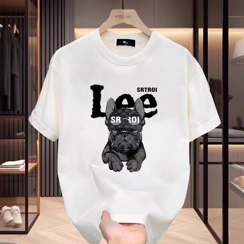 清仓捡漏~外贸尾货余货100%纯棉男士宽松印花短袖T恤休闲夏季潮流