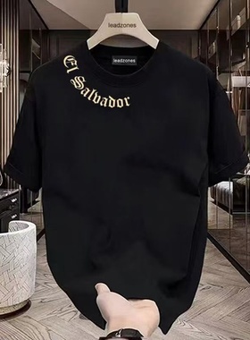 清仓捡漏~外贸尾货余货100%纯棉美式休闲风字母印花短袖T恤男夏季