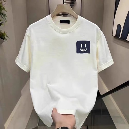 清仓捡漏~外贸尾货余货100%纯棉男士休闲T恤短袖宽松印花圆领百搭