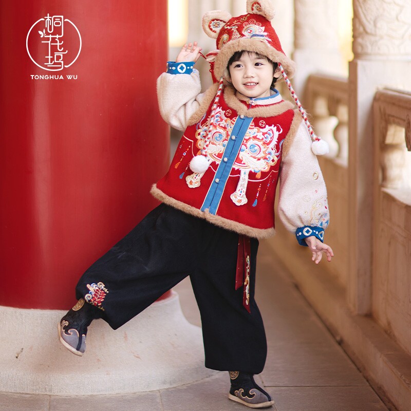 桐花坞汉服男童拜年服冬2026新款儿童套装宝宝马年过年服新年唐装,童装/婴儿装/亲子装,汉服,淘宝优惠券,粉丝福利购,淘宝优惠卷