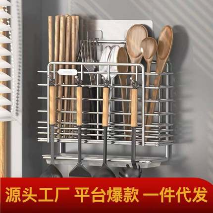筷子筒可悬挂不锈钢筷子收纳盒筷笼子家用高档新款筷子篓厨房筷子