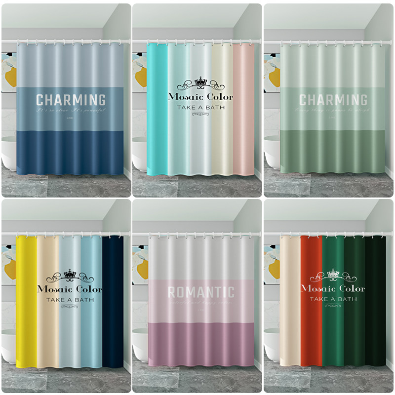 浴室防霉浴帘套装卫生间防水布