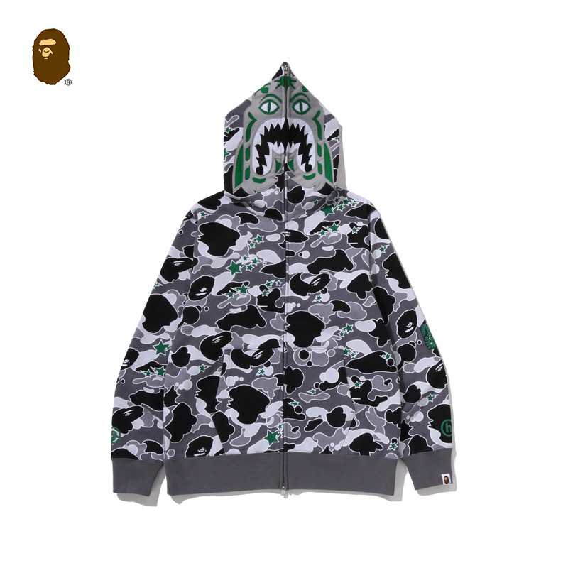 BAPE联名连帽卫衣开衫外套