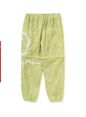 BAPE男装24年秋冬猿人字母印花特染图案可拆卸短裤长裤X52006N