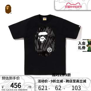 BAPE男装 T恤110036K 春夏极速赛车速度感图案猿人头印花短袖