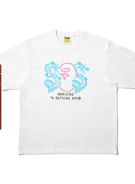 BAPE X 88RISING联名男装25年春夏猿人龙纹印花短袖T恤X92810O
