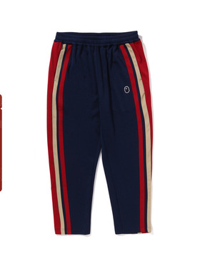 MR.BATHING APE男装25年春夏猿人胡子刺绣标拼色运动长裤301521O