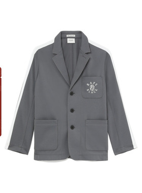 BAPE BLACK男装25年春夏猿人徽标刺绣拼边休闲西装外套K7500MK