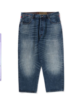 MR.BATHING APE男装春夏猿人胡子刺绣猫须水洗牛仔裤303501O