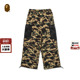 CLOT联名男装 秋冬迷彩丝绸纹理图案工装 BAPE 裤 X90552P