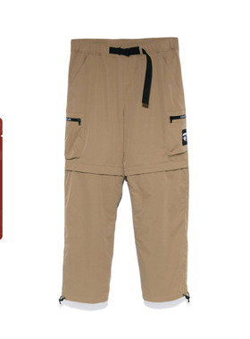 BAPE男装秋冬可调节腰带两穿拆卸贴袋工装休闲短裤长裤152007J
