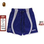 BAPE男装 25年春夏暗纹迷彩提花网眼运动短裤 153326O