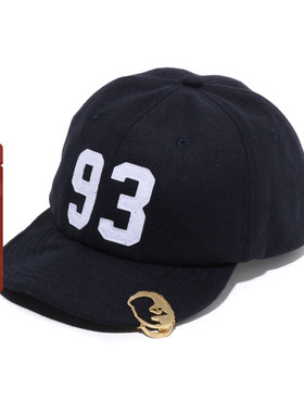 MR.BATHING APE配饰猿人金属帽夹字母贴布羊毛棒球帽180301N