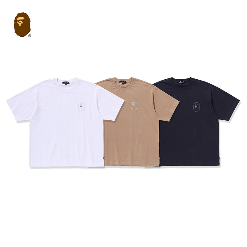 BAPE猿人印花短袖T恤三件套组