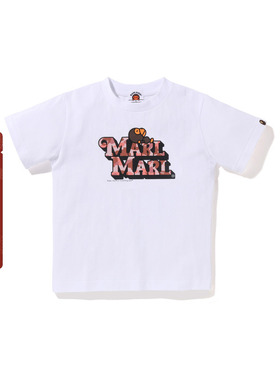 BAPE联名童装25年秋冬卡通小猴BABY MILO迷彩印花短袖T恤901103P