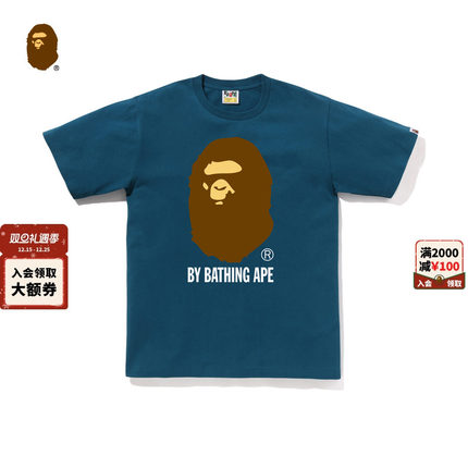 BAPE男装25年秋冬猿人字母印花短袖T恤X00210P