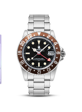 BAPE配饰CLASSIC TYPE 2 BAPEX钢带手表腕表187009K