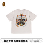 SAINT MXXXXXX联名男装 BAPE 25年秋冬图案印花短袖 T恤910091P