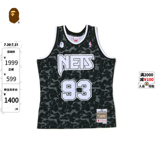 NBA新泽西篮网队迷彩球衣篮球背心108904I M&N联名男女装 BAPE