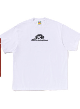 BAPE男装25年春夏雨滴感猿人字母印花短袖T恤110307O