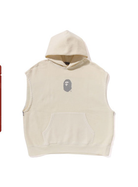 BAPE男装秋冬猿人字母印花连帽无袖卫衣X14055L