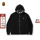 猿人徽标山脉图案连帽卫衣外套开衫 BAPE BLACK男装 W3101MF