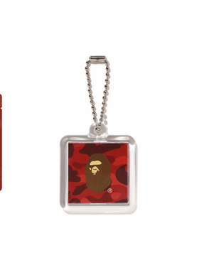 BAPE配饰猿人迷彩方牌钥匙扣挂件X02282O