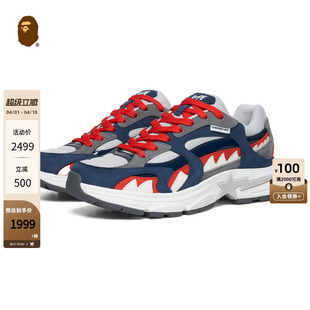 春夏星标鲨鱼齿纹别注款 BAPE SHARK STA男鞋 91302XM 休闲鞋