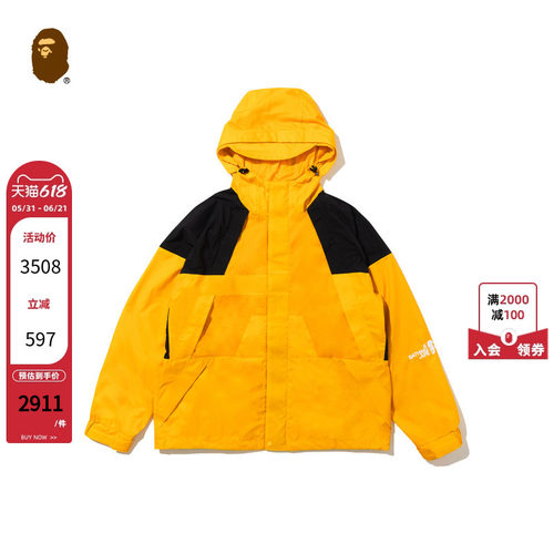 BAPE联名滑雪系列连帽夹克外套