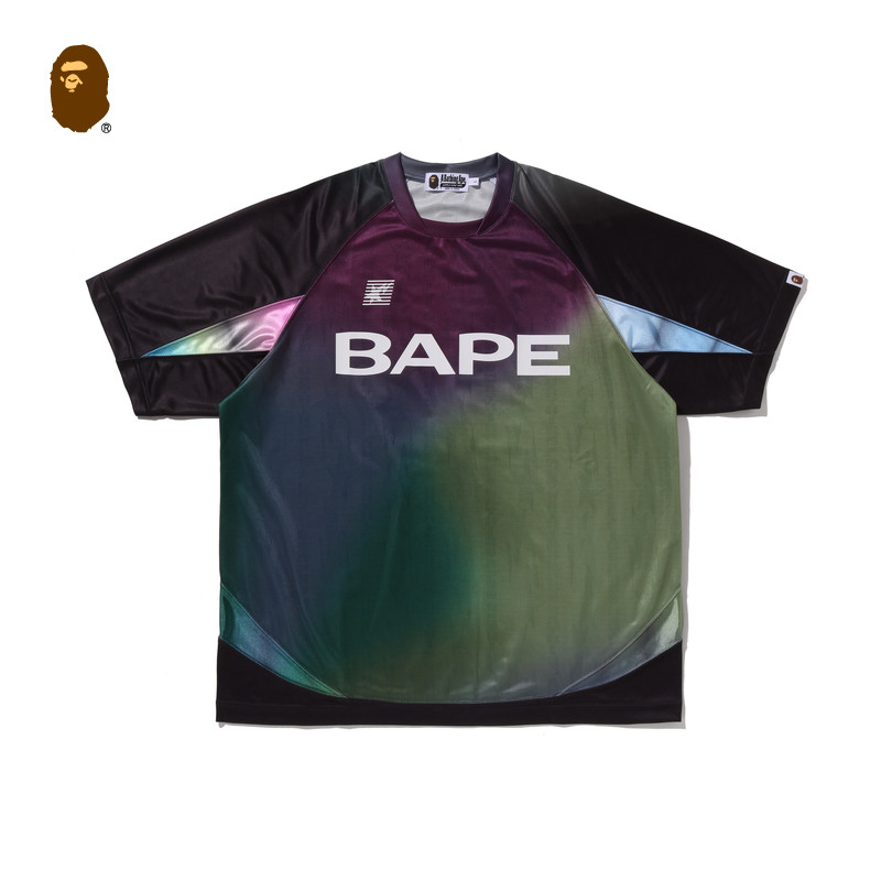 BAPE男装26年春夏扎染暗纹星标提花图案短袖球衣上衣301111Q