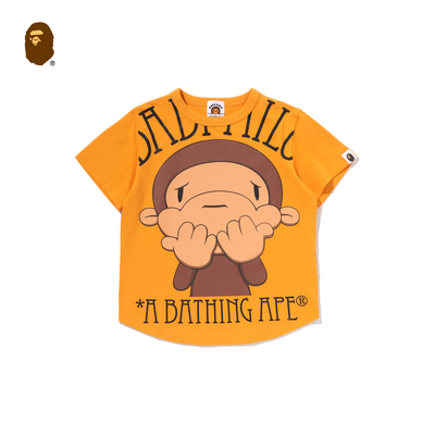 BAPEBABYMILO字母印花短袖T恤