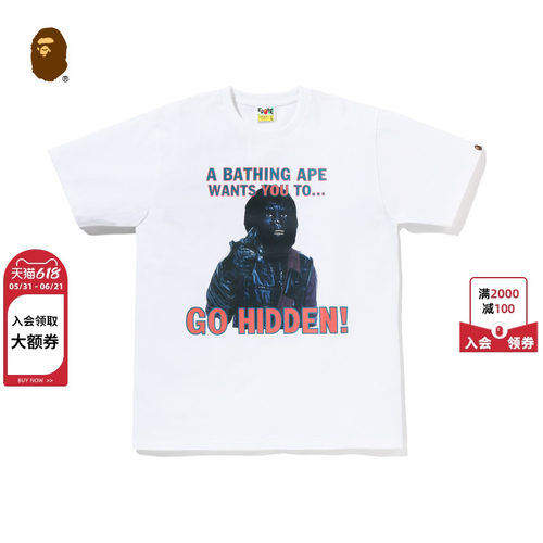 BAPE联名图案印花短袖T恤