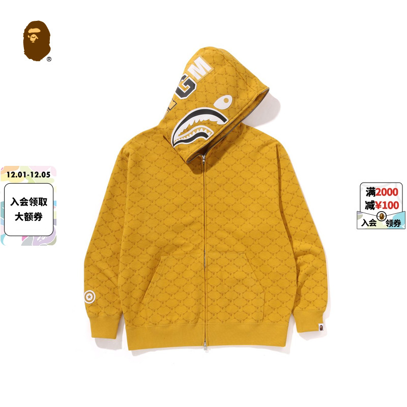 BAPE鲨鱼连帽卫衣开衫外套