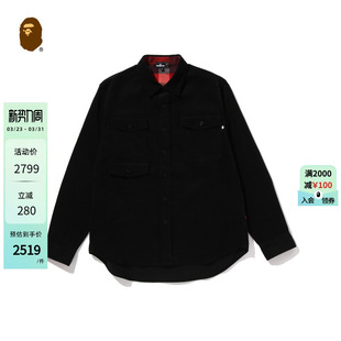 衬衫 25年秋冬猿人胡子红线灯芯绒长袖 310311P APE男装 MR.BATHING