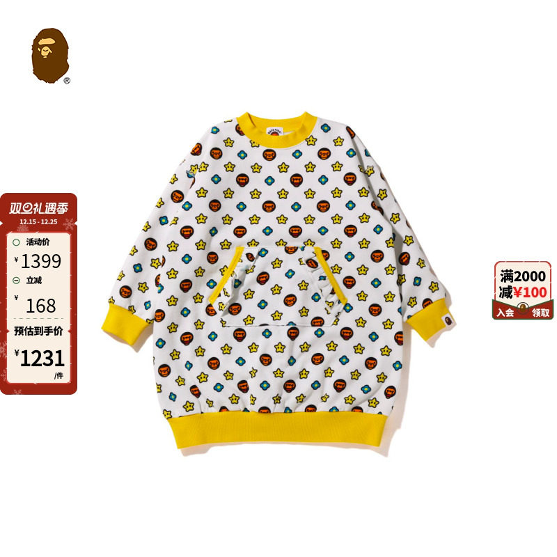 BAPE童装卡通印花连衣裙