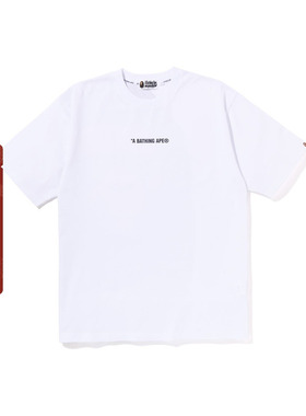 BAPE男装秋冬猿人字母印花纯色短袖T恤109002J