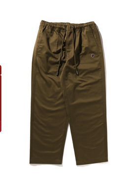 BAPE男装2024年秋冬猿人刺绣标纯色休闲裤152301N