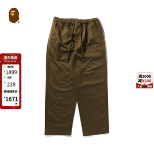 BAPE男装 152301N 2024年秋冬猿人刺绣标纯色休闲裤