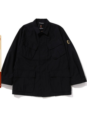 MR.BATHING APE男装24年秋冬猿人金属徽章口袋军风夹克140304N