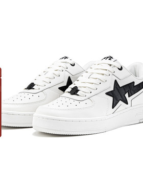 BAPE STA ICON男女鞋25年春夏压纹星标图案休闲鞋191306O