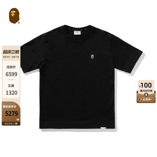 24年秋冬猿人徽标钻饰短袖 T恤E2101MF BLACK男装 BAPE