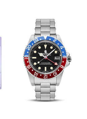 BAPE配饰CLASSIC TYPE 2 BAPEX钢带手表腕表187001I