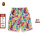 MILO图案休闲短裤 BAPE童装 25年春夏多色迷彩卡通小猴BABY X02533O