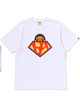 BAPE男装26年春夏BABY MILO卡通小猴印花短袖T恤X01101Q