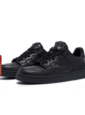 BAPE SK8 STA男女鞋秋冬纯色星星徽标数字图案休闲鞋X91010J