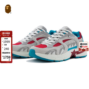 25年春夏半透明星标鲨鱼齿纹休闲鞋 STA男鞋 191320O SHARK BAPE